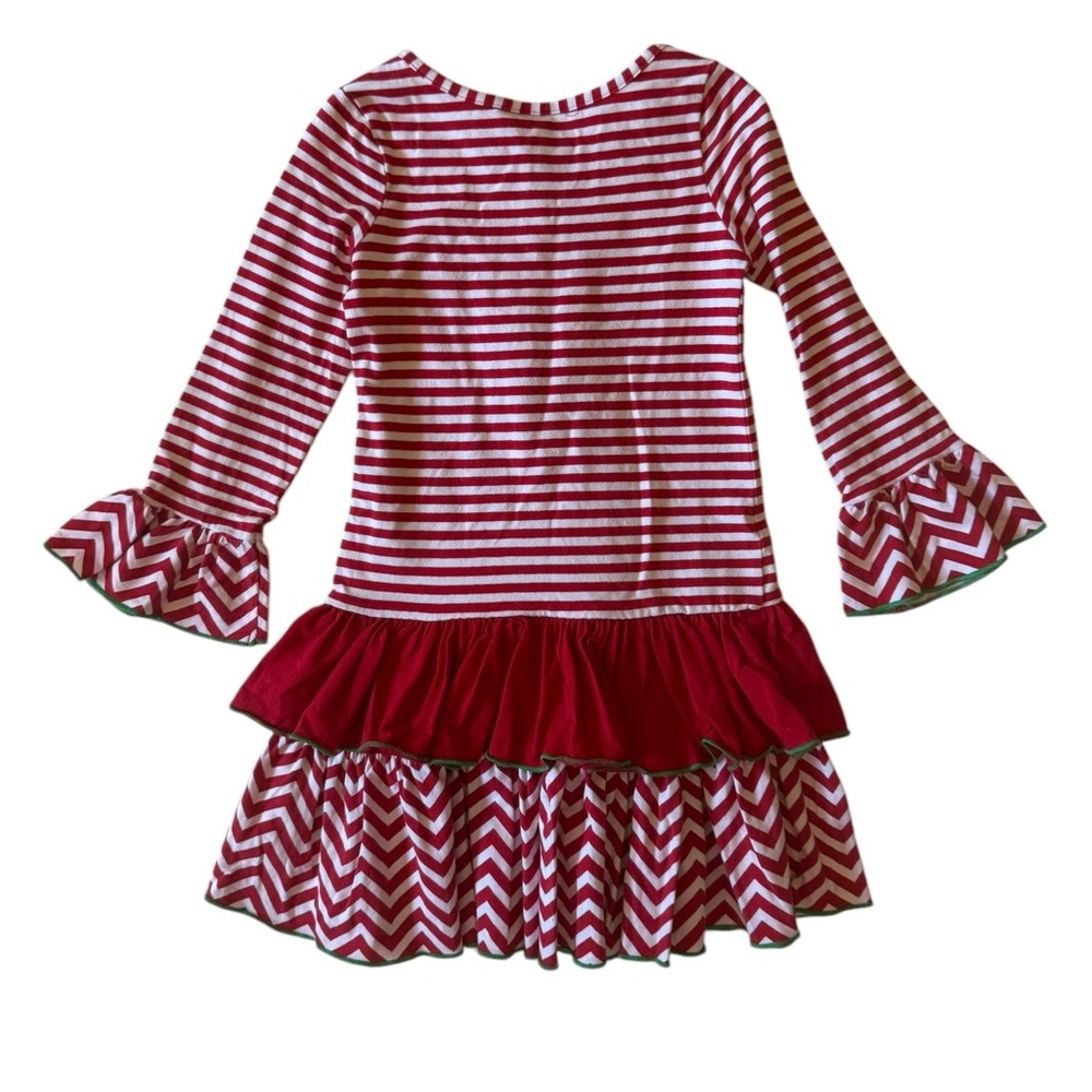 Bonnie Jean Candy Cane Striped Christmas Dress size 6 - Picture 6 of 7